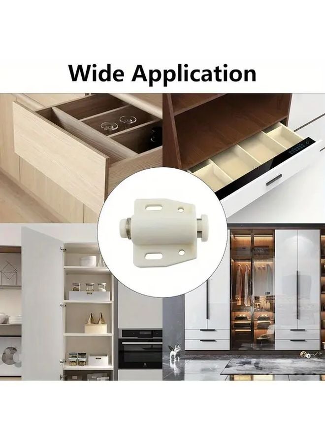 4Pcs White Magnetic Cabinet Door Lock Set No Drill Installation Safety Lock - Image 2