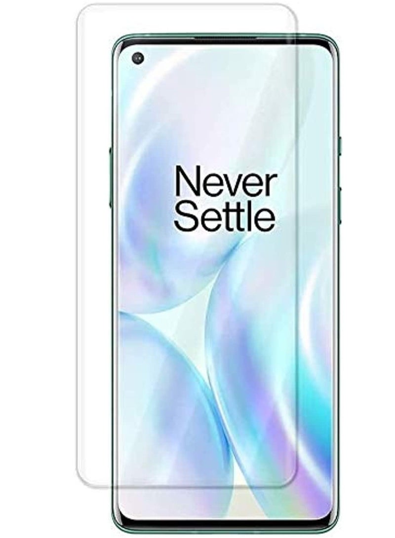 MIGOFAST Screen Protector for OnePlus 8 UV Tempered Glass, Film HD Screen Saver, 9H Hardness, Bubble-free Screen Replacement Protector Film - Image 1