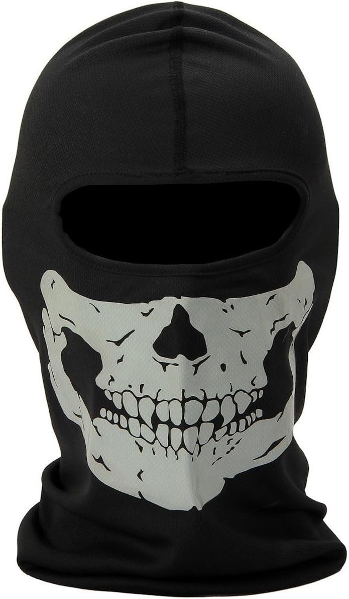 Aikuer Black Skull Balaclava Full Face Mask - Image 1