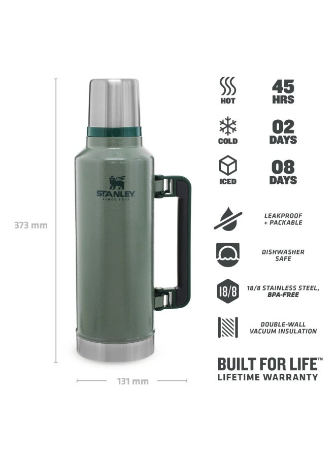 Stanley Classic Legendary Vacuum Insulated Bottle 1.9L | Double-Wall Stainless Steel Thermos with Leakproof Design, BPA-Free & Dishwasher Safe | Hot & Cold Drinks Stay Fresh Up to 45 Hours | Durable Outdoor Travel Flask with Cup Lid for Camping, Hiking, Tailgating & Everyday Use - Image 2