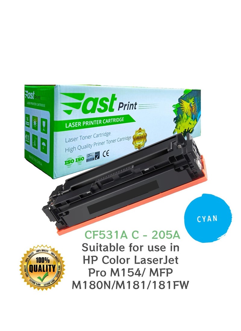 Fast Print Toner 205A Cyan - CF531A  - Image 1