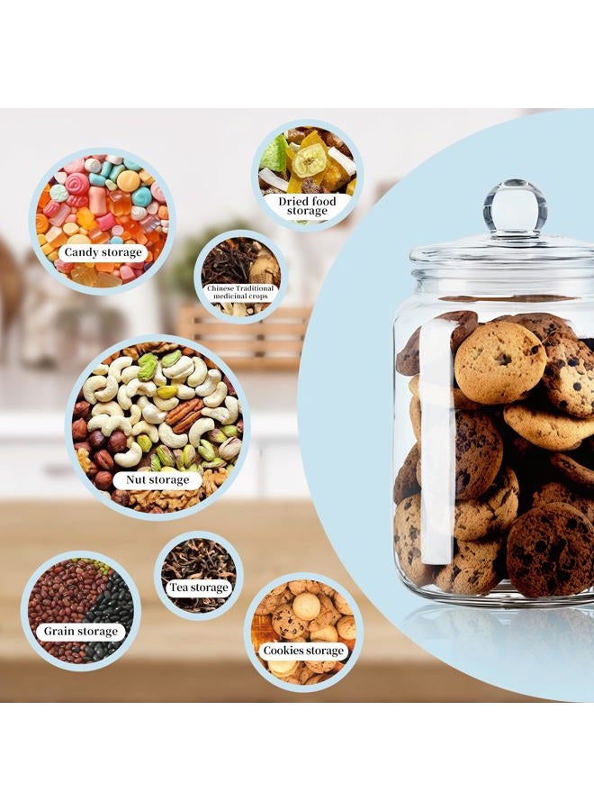 FrutPunch Wide Mouth Glass Jar with Lid, 68OZ Cookie Jar, for Kitchen Storage and Laundry Organization, Glass Jar with Sealing Ring for Cookies, Candy, Flour, Nuts - Image 5