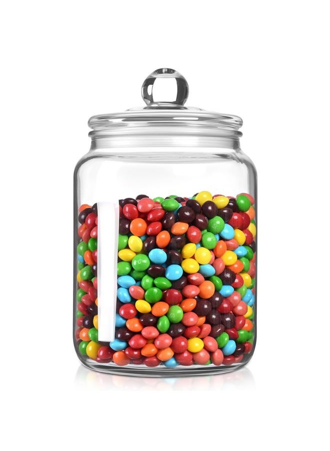 FrutPunch Wide Mouth Glass Jar with Lid, 68OZ Cookie Jar, for Kitchen Storage and Laundry Organization, Glass Jar with Sealing Ring for Cookies, Candy, Flour, Nuts - Image 1