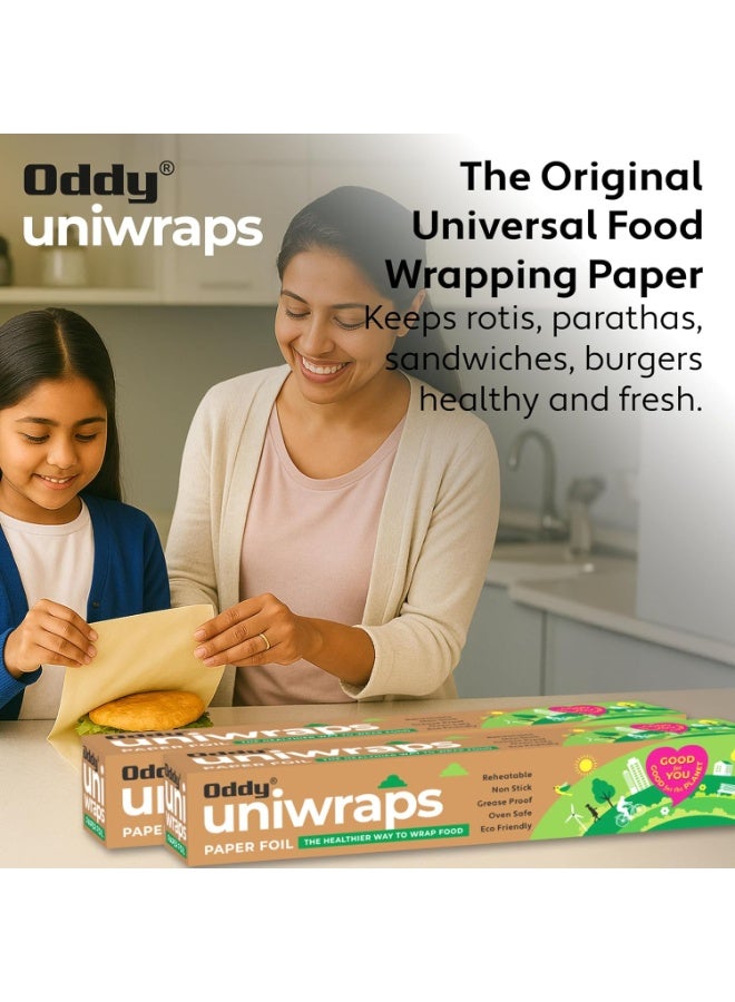 Oddy Uniwraps Food Wrapping Paper 278MM x 20M, Combo Pack, Set of 2 Rolls - Image 4