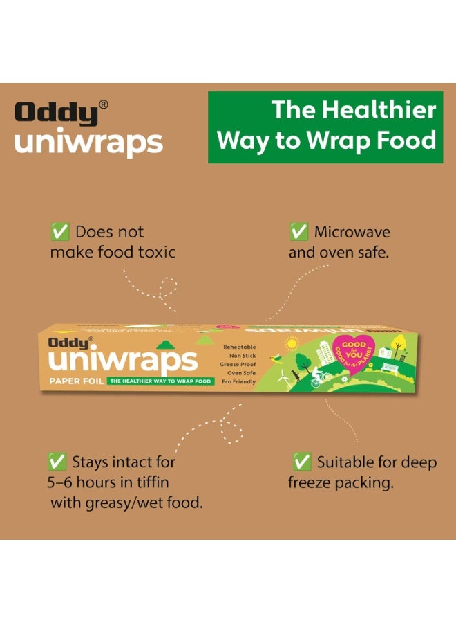 Oddy Uniwraps Food Wrapping Paper 278MM x 20M, Combo Pack, Set of 2 Rolls - Image 2