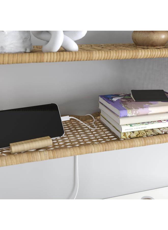 erorex Wall shelf, rattan, 60x20 cm - Image 2