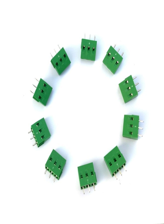AVS COMPONENTS موصلات أسلاك طرفية ثلاثية الأطراف من AVS COMPONENTS، موصل TPT، بمسافة 5 مم، لون أخضر، للتثبيت على لوحة الدوائر المطبوعة، عبوة من 10 قطع - Image 2