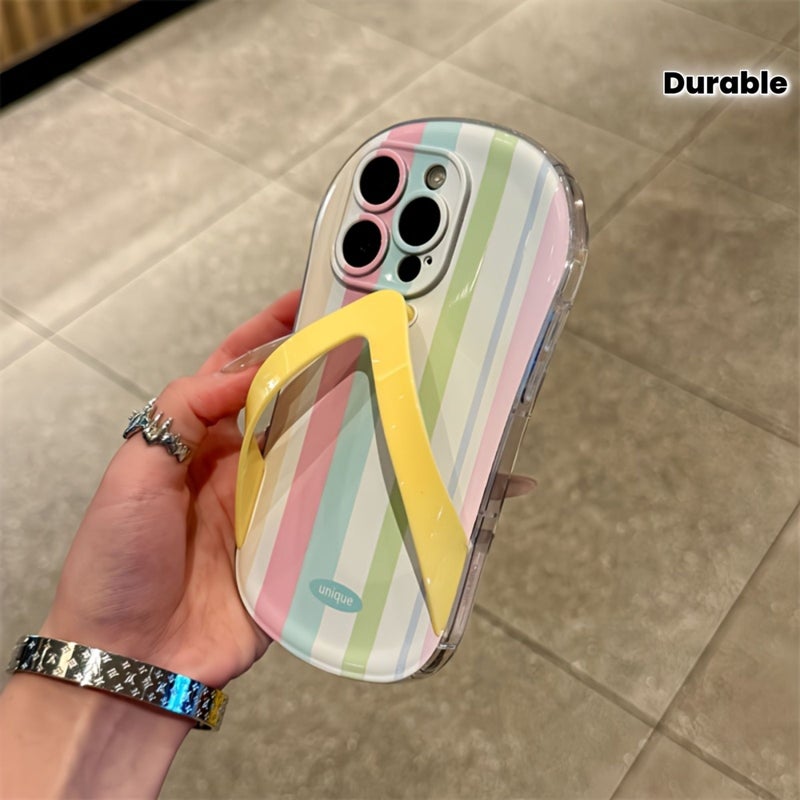Shockproof Flip Flop Design Phone Case Mixed Color 3 for iPhone 15 Pro Max - Image 1