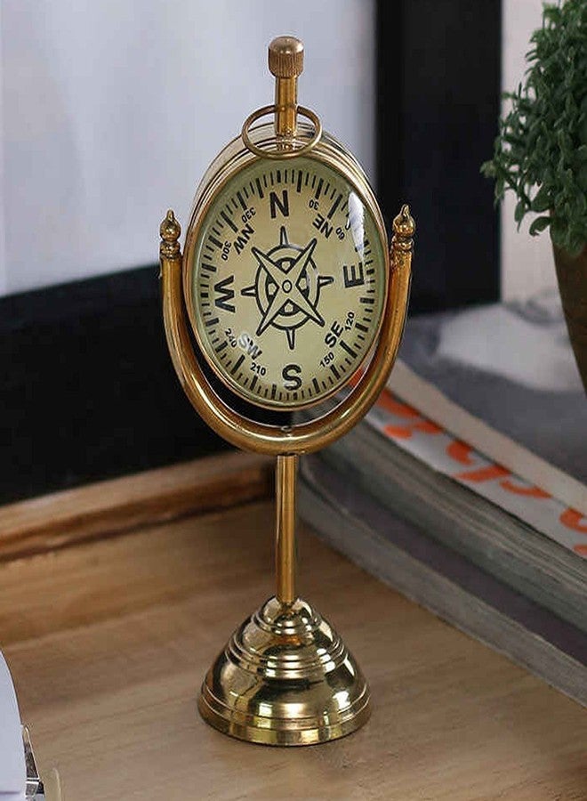 Skywalk Style Antique Retro Vintage-Inspired Brass Metal Craft World Globe Table Clock Home Decor - Image 3