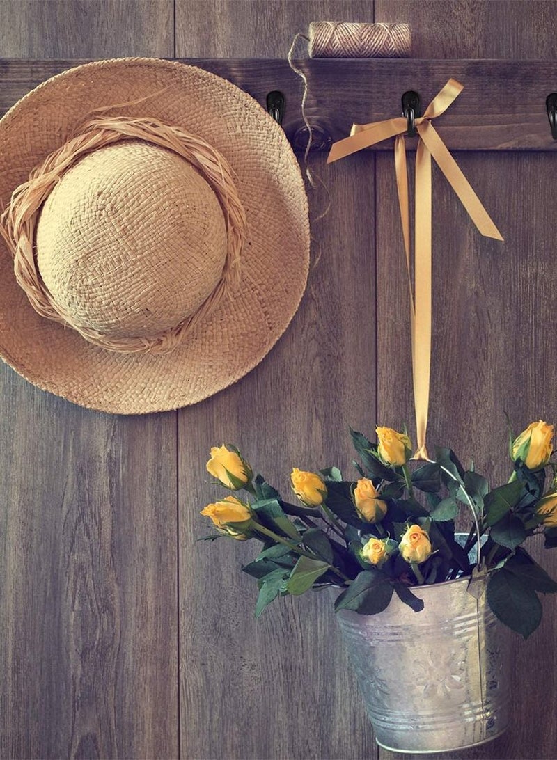 Robe Hook,  5Pcs Wall Mounted Robe Hook Single Prong Robe Hook Double Hole Coat Hooks for Bathroom, Bathroom Accessories Black - Image 5