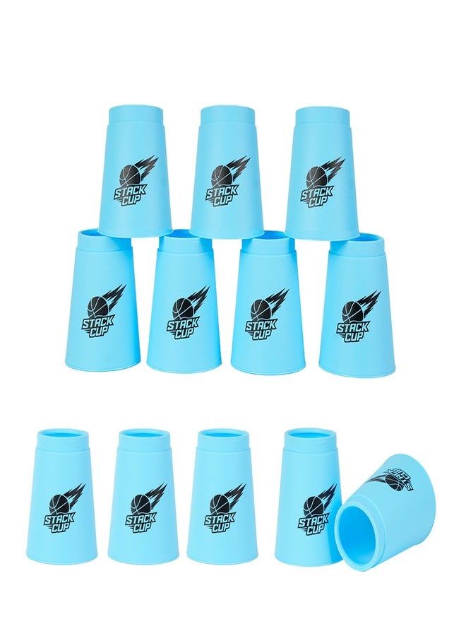 SEISSO Sport Stacking Cups Set，Stacking Cup Classic Speed Training Game for Kids Adults, Plastic Speed Stacking Cups Family Game Toy for Boy Girl Party Challenge Competition Travel Gift Blue 12Pack - Image 1