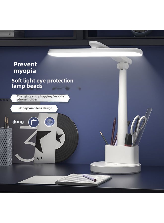 Led Small Desk Lamp Atmosphere Lamp Student Special Eye Protection Nightlight Dormitory Bedside Lamp Creative Gift Desk Lamp-Color:Upgraded [dual-use XH2000/adjustable Light Color] Cable Delivery + Charging Head - Image 2