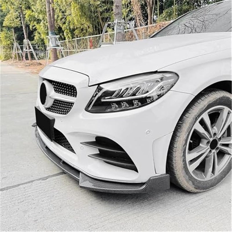 QASULER Front Bumper Spoiler for Mercedes-Benz C-Class - Image 2