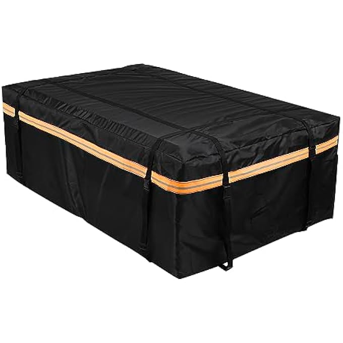 rayihni Cargo Bag Car Roof Cargo Carrier with Night Reflective Strip Universal Luggage Bag Storage Cube Bag for Travel Camping - Image 2