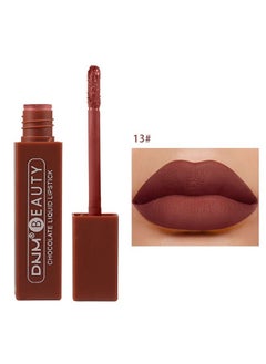 DNM Silky Chocolate Matte Lip Gloss Liquid Lipstick Set Lip Stain Waterproof Dark Red Stay on Matte Matt Lipstick for Women Matt Liquid Lippies matte durasion (13#)  - Image 2