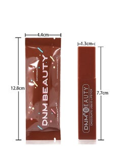 DNM Silky Chocolate Matte Lip Gloss Liquid Lipstick Set Lip Stain Waterproof Dark Red Stay on Matte Matt Lipstick for Women Matt Liquid Lippies matte durasion (13#)  - Image 3