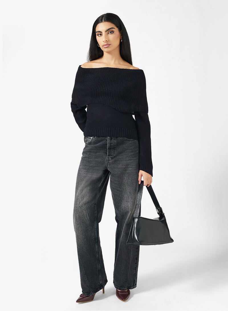 ELLA Off Shoulder Sweater - Image 4