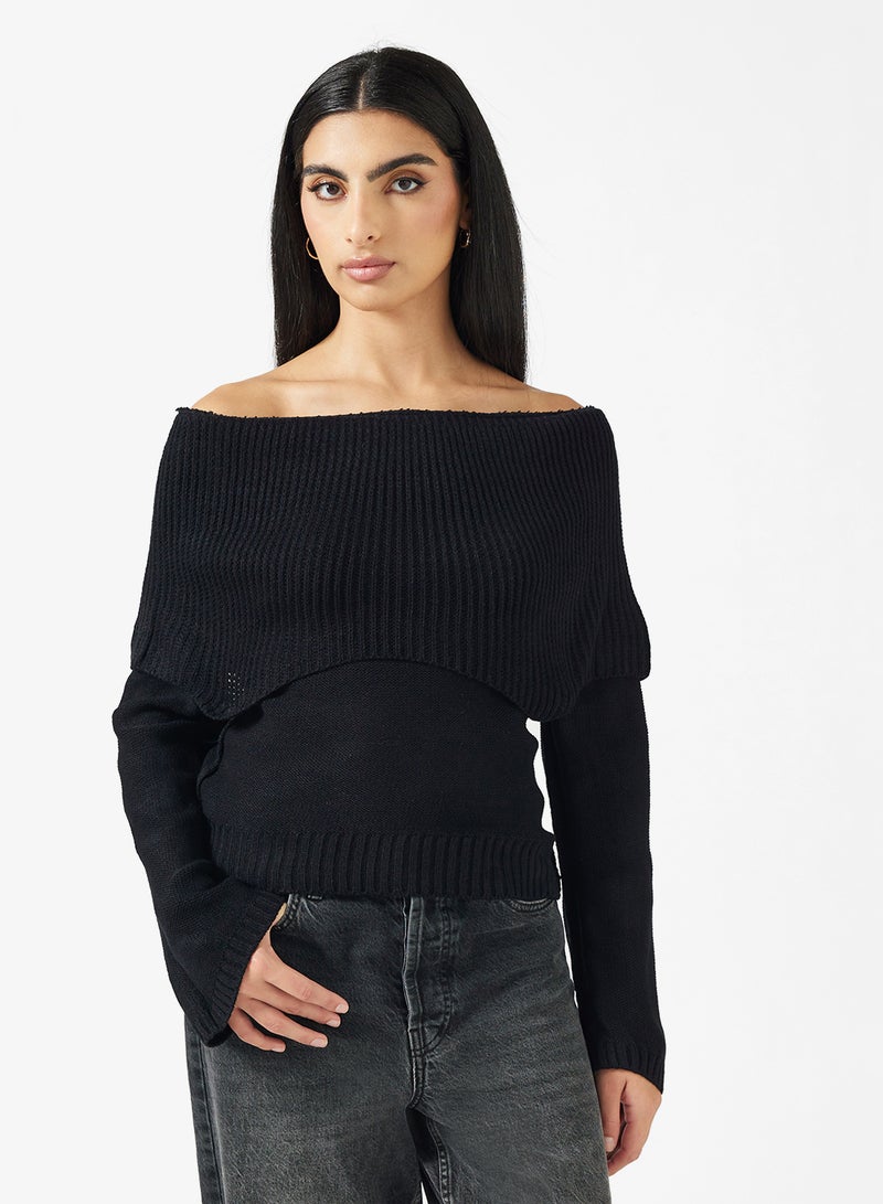 ELLA Off Shoulder Sweater - Image 1