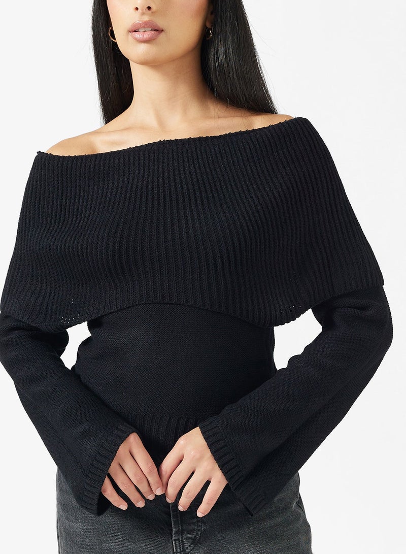 ELLA Off Shoulder Sweater - Image 1