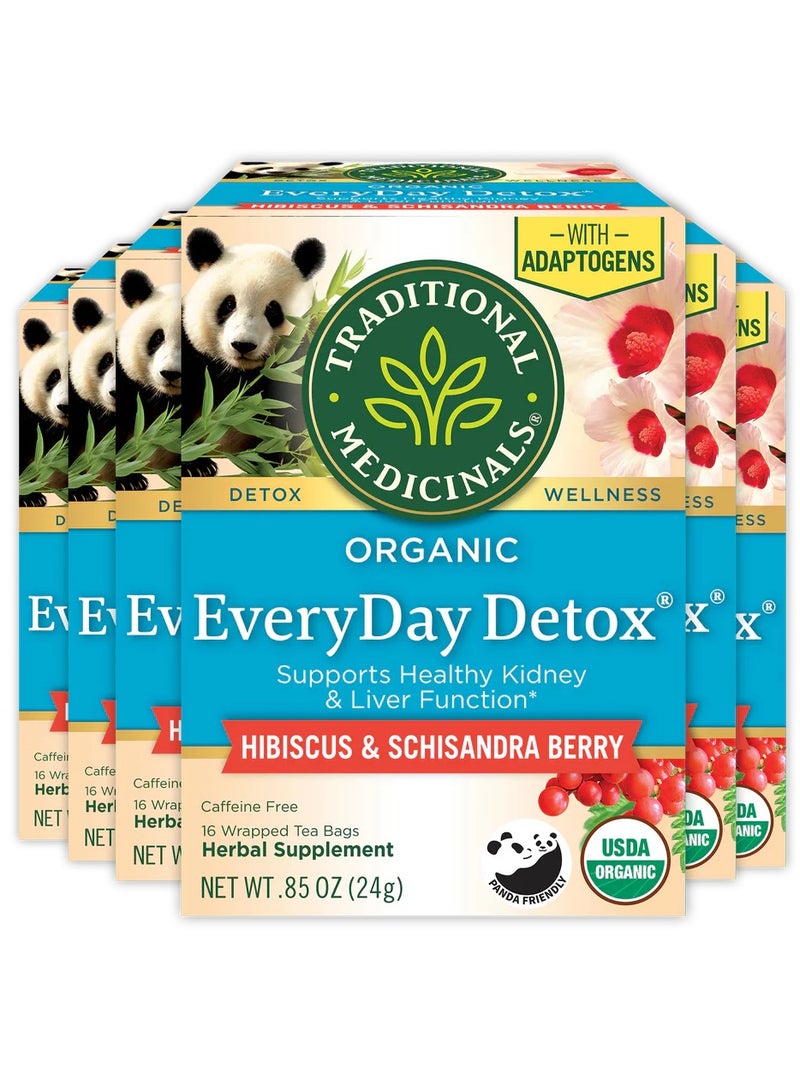 تي ام الأدوية التقليدية، شاي التخلص من السموم، التخلص اليومي من السموم، 16 كيس شاي مغلف، 24 جم - Image 1