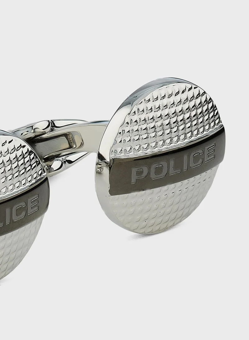 POLICE  WITHSTAND TEXTURED PLATE CUFFLINKS for Men | Best Price UAE