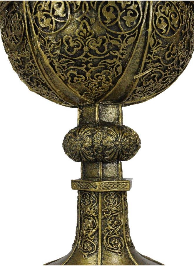 Ebros Gift - Ebros Decorative Merlin's Holy Grail The Golden Cup Of Life Decorative Chalice Ceremonial Cup Arthurian Legends Medieval Accent Decor - Image 1