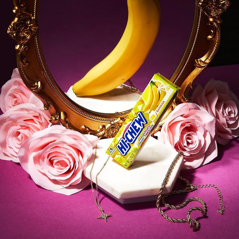 HI-CHEW Banana - Box of 15 Sticks, 1.76oz Each | Soft & Chewy Taffy Candy with Immensely Juicy Fruit Flavor - Image 4