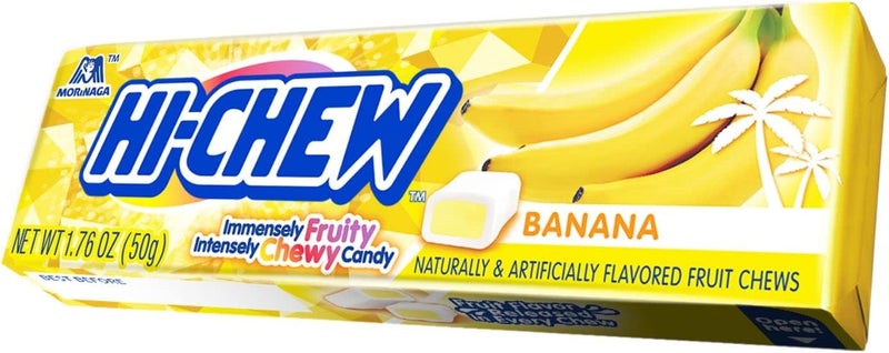 HI-CHEW Banana - Box of 15 Sticks, 1.76oz Each | Soft & Chewy Taffy Candy with Immensely Juicy Fruit Flavor - Image 5