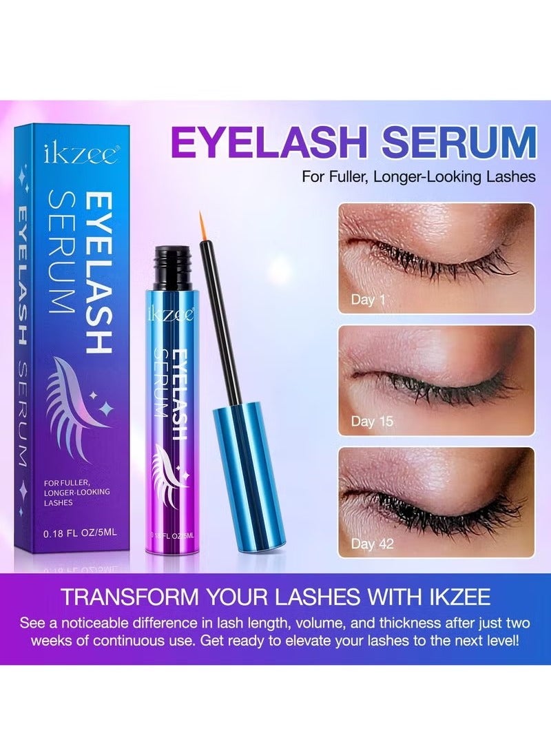 IKZEE - Eyelash Serum Rapid Eyelash Growth Serum Lash Serum for Eyelash Growth Lash Growth Serum for Stronger Healthier Fuller Longer Lashes and Brows Lash and Brow Growth Serum - Image 1