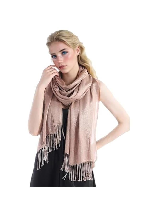Arabest Glittery Pashmina Scarf for Women - Reversible Sparkling Shawls & Wraps - Image 2