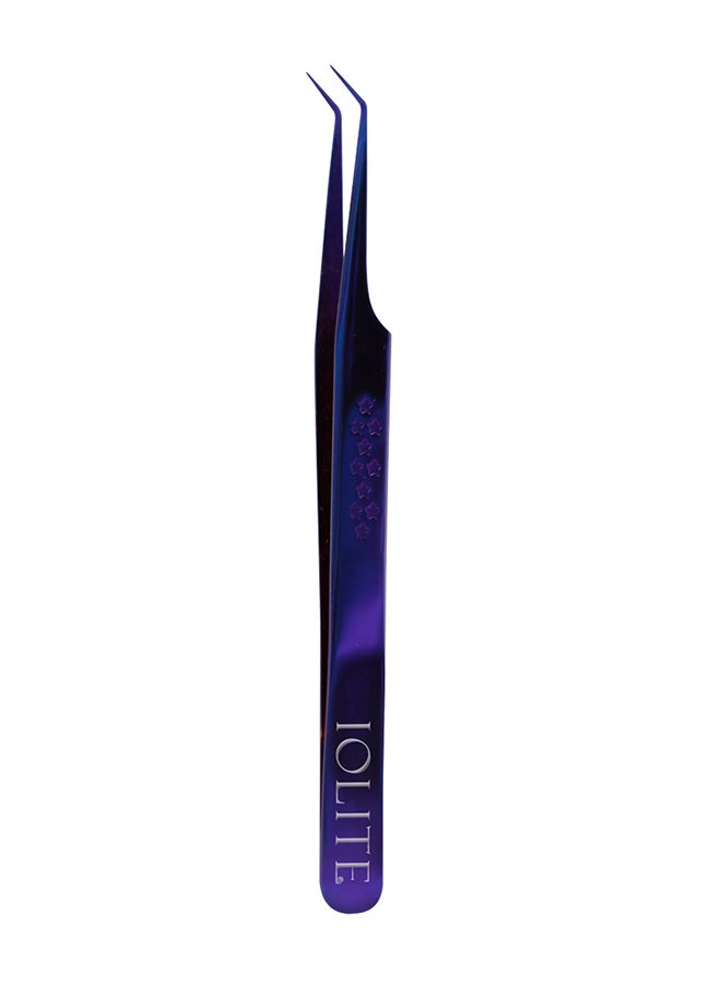 IOLITE Lash Tweezer Professional Stainless Steel Curved Precision Tweezers for Eyelash Extensions, Volume Lashes, Electronics, Laboratory Work, Jewelry-Making,Crafting,Soldering, 2D-3D False Lashes, Nail Art - Image 1