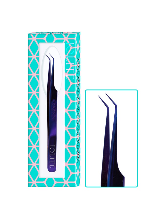 IOLITE Lash Tweezer Professional Stainless Steel Curved Precision Tweezers for Eyelash Extensions, Volume Lashes, Electronics, Laboratory Work, Jewelry-Making,Crafting,Soldering, 2D-3D False Lashes, Nail Art - Image 2