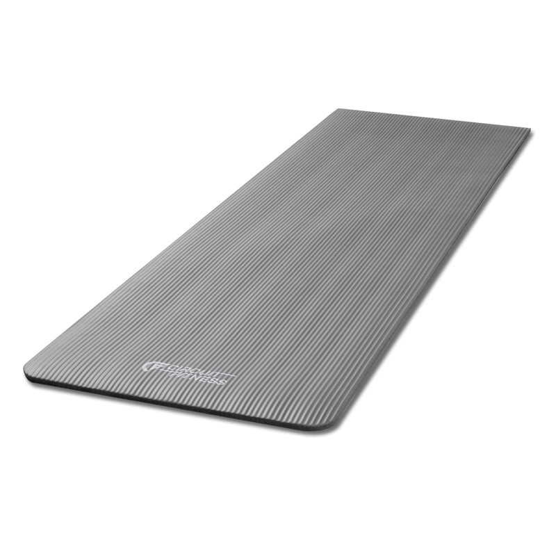 Marcy Circuit Fitness by Marcy 1/2-inch (12mm) Extra Thick Multi-Purpose Exercise Yoga Mat with Carrying Strap - Slate Gray - Image 1