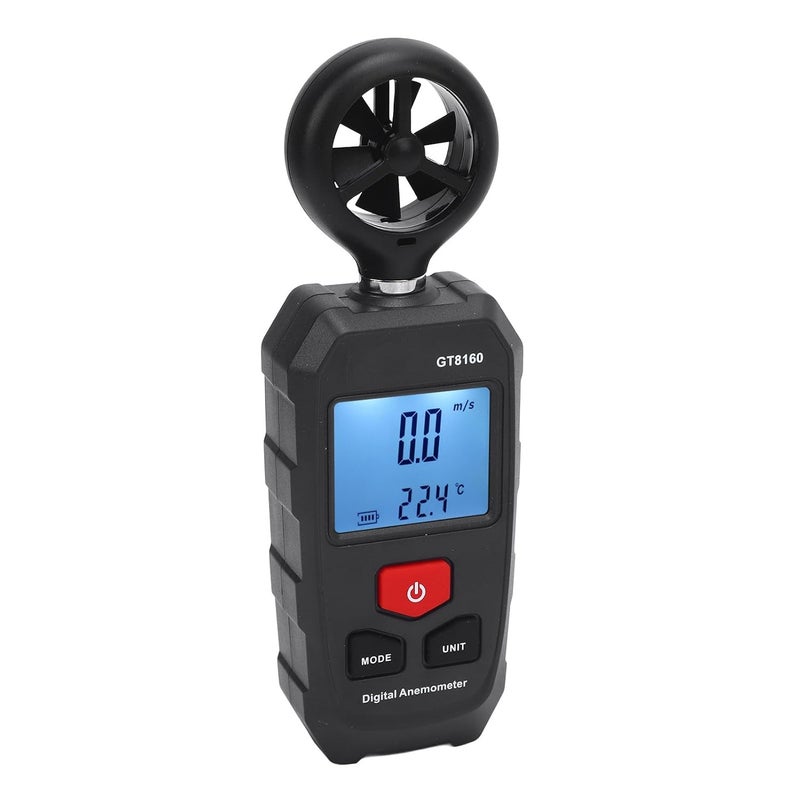 Digital Wind Speed Meter Humidity Sensor LCD Display Portable Anemometer Wind Chill Meter - Image 2