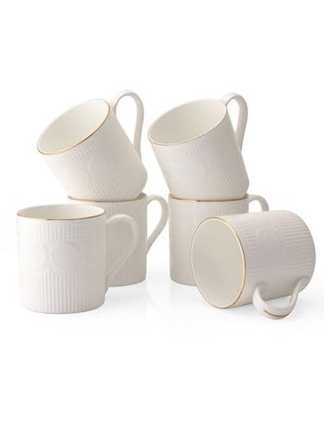 Clay Craft Fine Ceramic Gold Printed Tea/Coffee Cup Set of 6-200 ml Each (Flame IMP 1101), Tea Cup Set of 6, Mugs for Coffee, Cups Set of 6, Mug Set, Ideal for Gifting, Perfect for Home and Office - Image 2