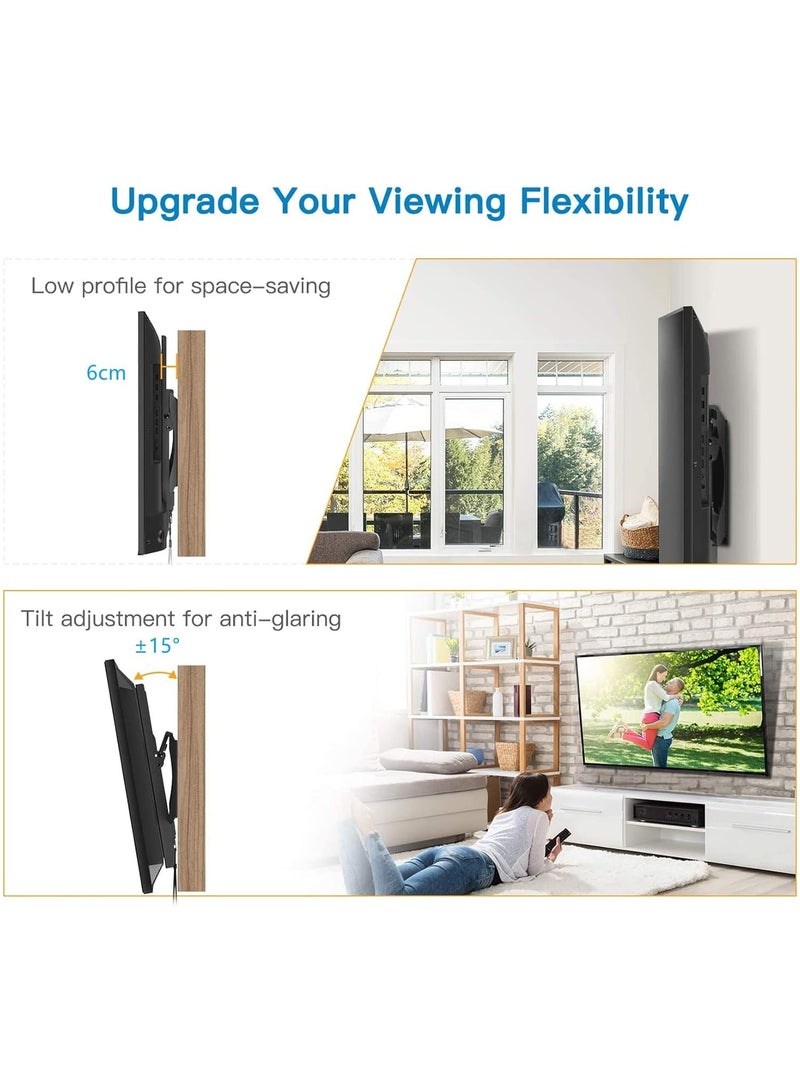 ELTRAZONE ELTERAZONE 26" - 75" Fixed TV Wall Mount Bracket, Universal Tilt TV Heavy Duty Wall Mount Adjustable TV Stand for LED LCD OLED Plasma TV with Super Strong 50kg Weight Capacity VESA up to 700 x 400 - Image 5
