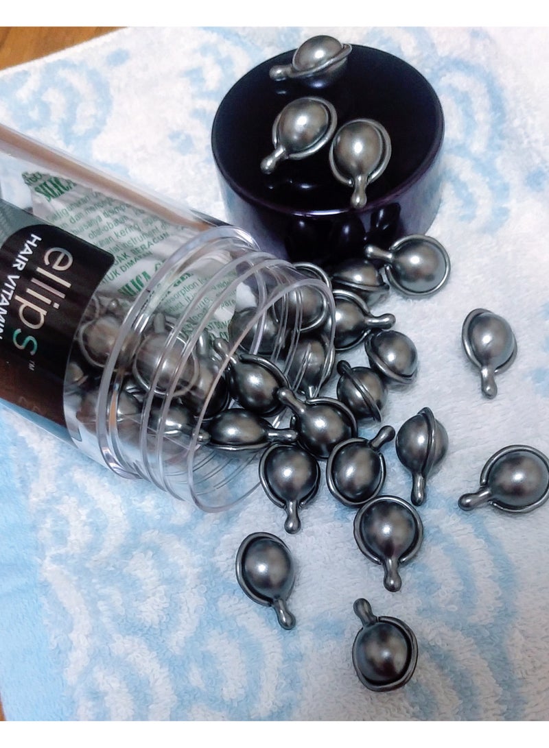 أليبس إليبس أسود حريري مع مركب البروكيراتين، حماية من الحرارة مع رامبوت هيتام ليمبوت بيركيلو، 50 كبسولة × 1 مل - Image 2