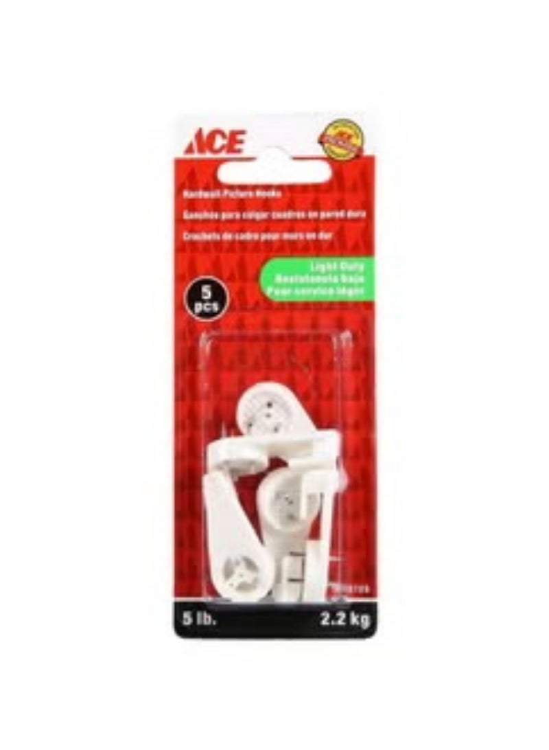 ACE Ace Drywall Hangers 1.3cm Pack Of 5