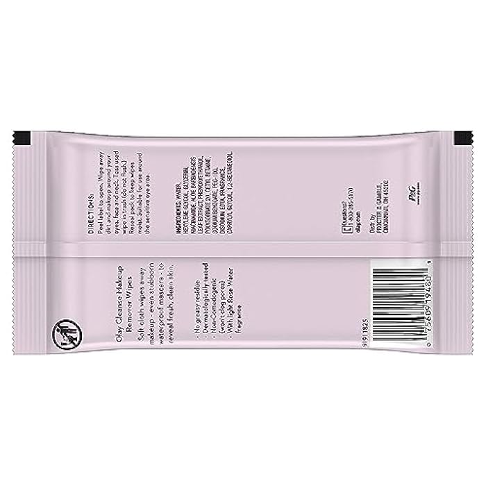 Olay Cleanse Makeup Remover, Rose Water, 25 Wipes - Image 2