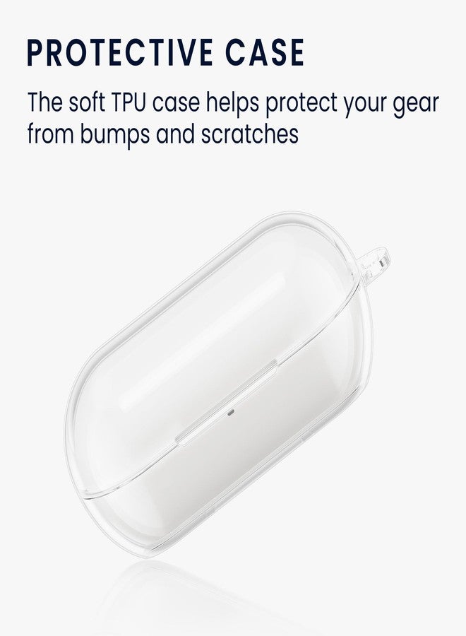 kwmobile Earphones Case Compatible with Sony WF-C710N - Crystal TPU Two-Part Earbuds Case - Transparent - Image 4