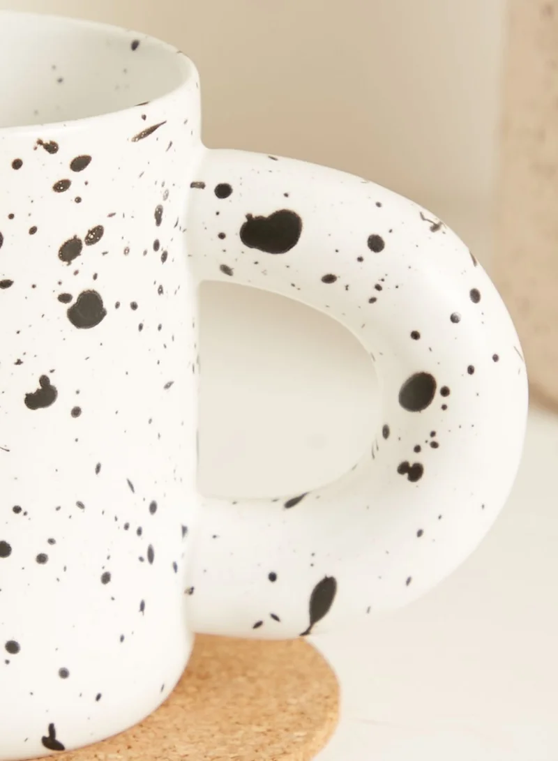 AURORA Cream Speckle Large Handle Mug