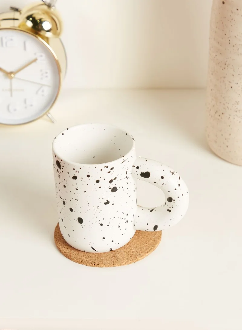 AURORA Cream Speckle Large Handle Mug