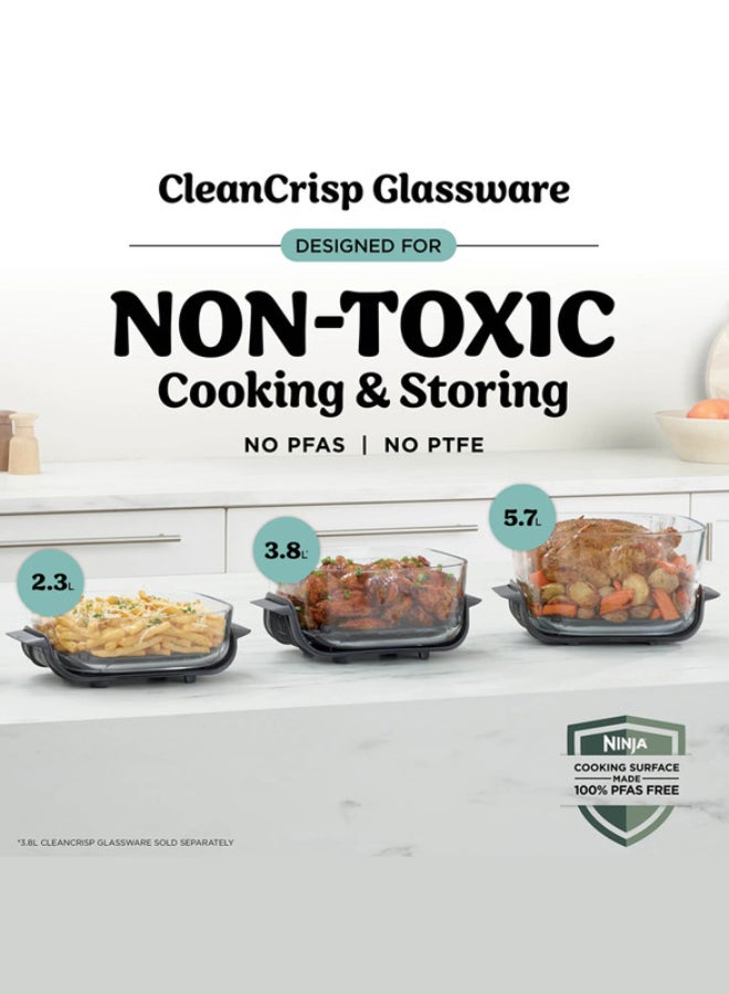 نينجا Ninja Crispi Pro 6-in-1 Countertop Glass Air Fryer (Cyberspace) AS101BLANZ 5.7 L 2050 W AS101BLANZ Cyberspace - Image 4