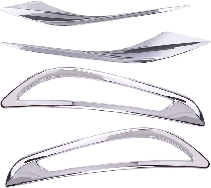 Yurefax 4pcs Chrome Fog Light Trim for Chevrolet Cruze 2017-2018 - Image 1