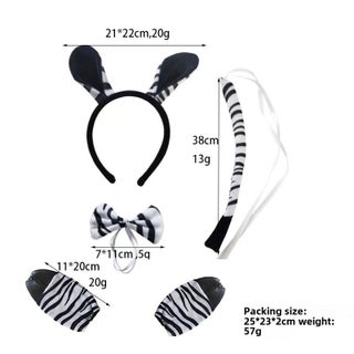 Halloween Animal Ears Headband Set for Kids Greaway Zebra Ears Three-Piece Black Hooves Gloves - pzsku/ZB4556096BC9C320B73ACZ/45/1746074500/13b17924-b620-4163-aec9-08c0dd585b4b