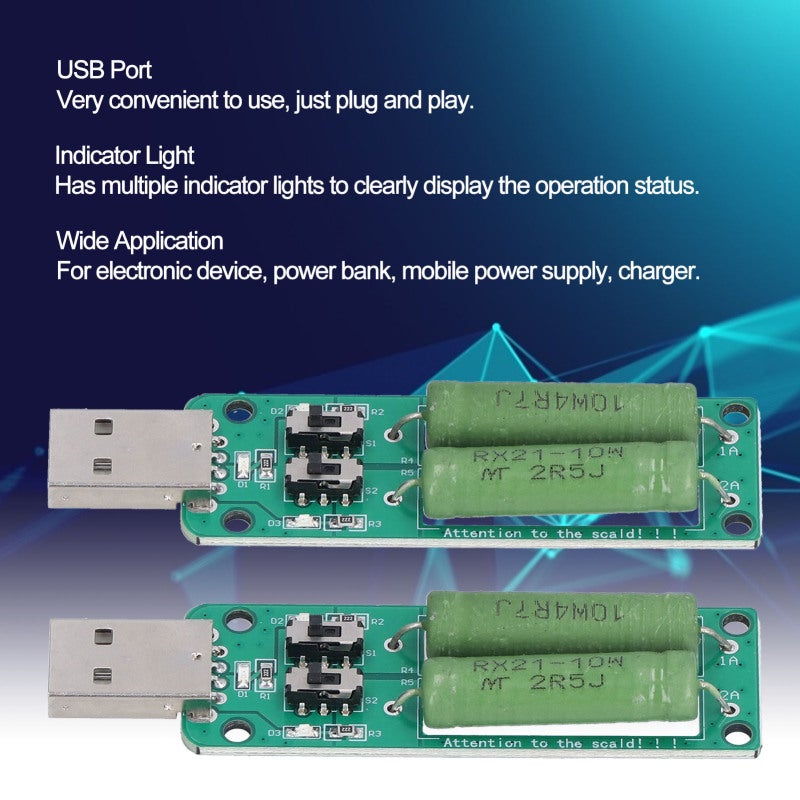 Load Tester: USB Module With Adjustable Resistance, Clear Status Indicators - Durable Construction, Compact Design For Electronic Equipment Power Testing - Image 2