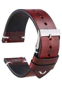 Quick Release Watch Band, Top Grain Leather Watch Straps for Men Women-22mm Leather Replacement Watchbands.