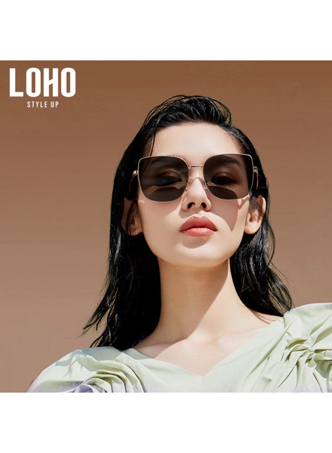 Loho Sungl: Fashionable Versatile Uv Protection Gl For Beach, Street Style Trendy Sungl 7112 Gold