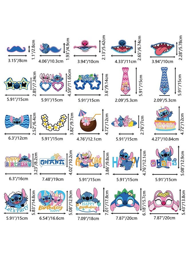GIFT 25 pcs Stitch Photo Props Cartoon Theme Birthday Cake Inserts - Image 5
