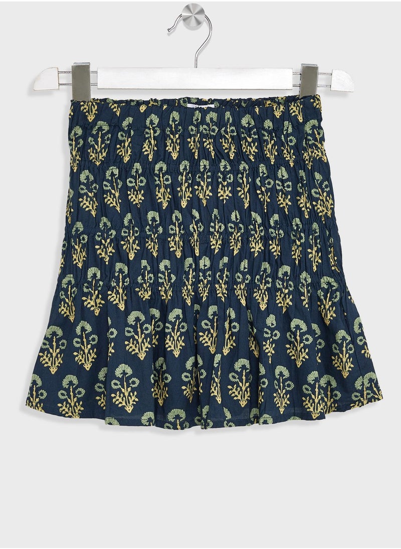 MANGO - Kids Floral Print Mini Skirt - Image 1